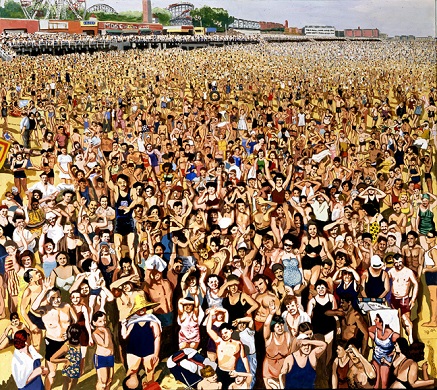 Red Grooms, Weegee 1940, 1998-99, acrylic on paper, Private Collection. Image Courtesy Marlborough Gallery, New York; © 2013 Red Grooms/Artists Rights Society (ARS), New York