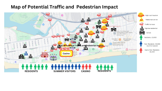 Map of Potential Traffic and Pedestrain Impact