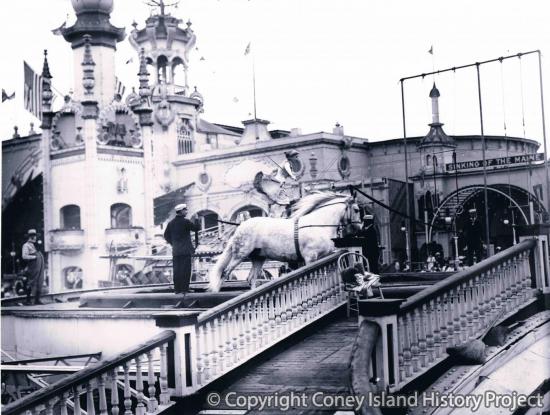 The St Leons performing at open air circus in Luna Park, circa 1910. Photo courtesy of Mark St Leon.