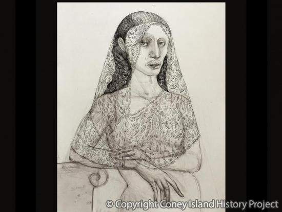 Giselle, Ink on paper, 18 x 24", 2020. Photo courtesy of Alisa Minyukova.