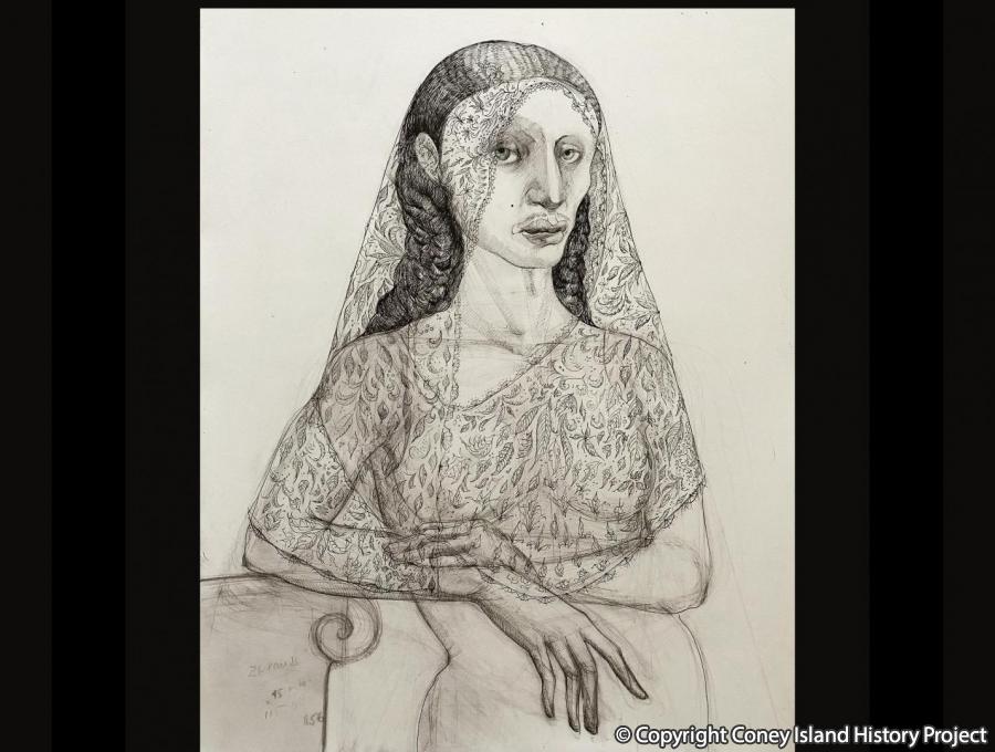 Giselle, Ink on paper, 18 x 24", 2020. Photo courtesy of Alisa Minyukova.