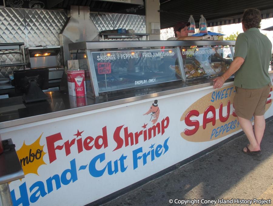 Signs by Stephen Gaffney at Paul's Daughter. Photo: © Coney Island History Project Collection.