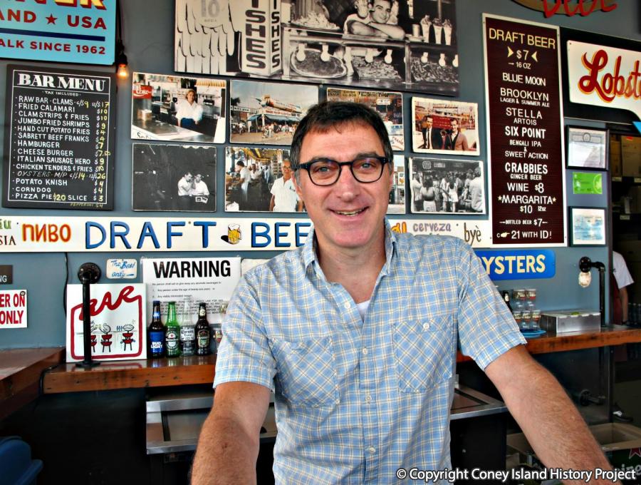 Artist and sign painter Stephen Gaffney. Photo: © Coney Island History Project Collection.